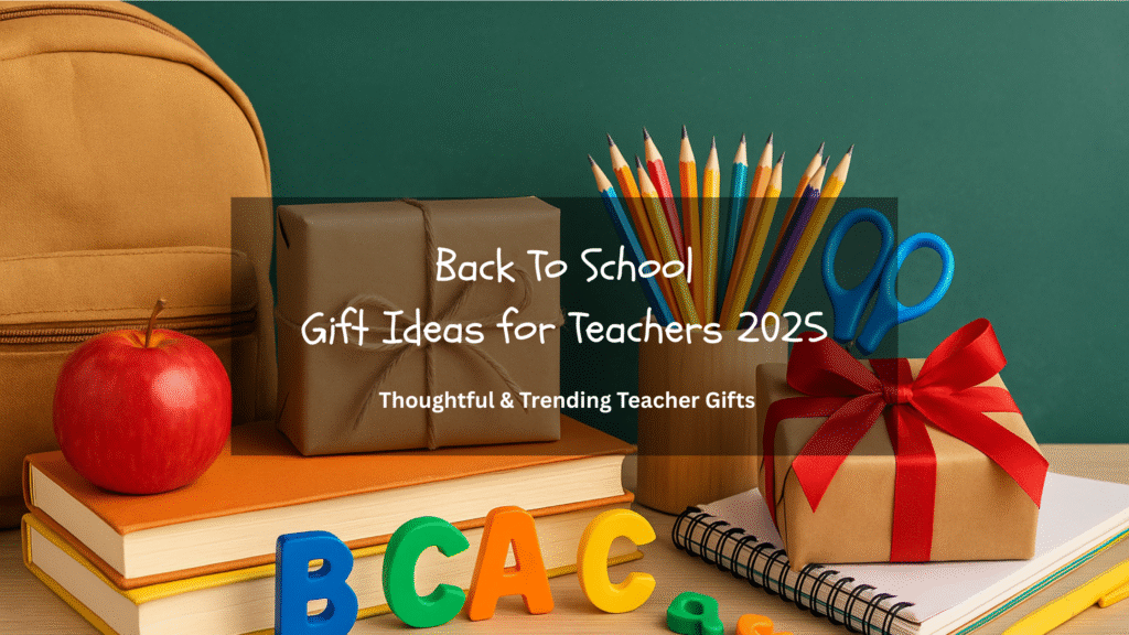 Students preparing back-to-school gifts for teachers with school supplies